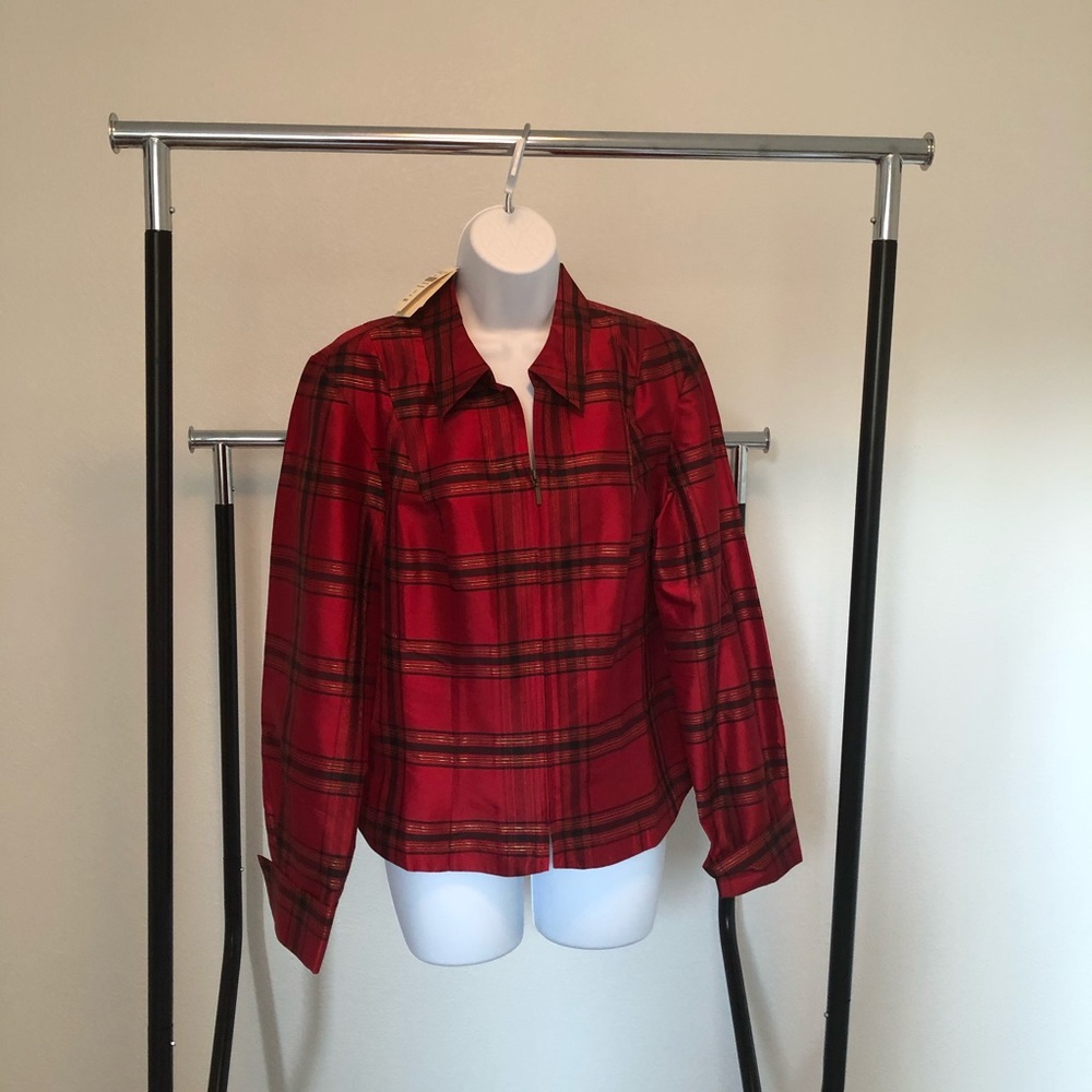 silk coldwater creek zip up top :)